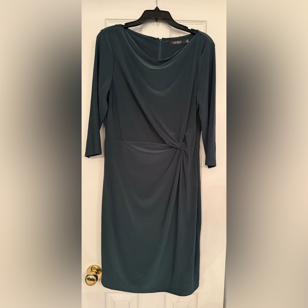 Lauren Ralph Lauren Long Sleeve Forest Green Dress
